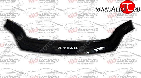 999 р. Дефлектор капота Russtal (короткий) Nissan X-trail 2 T31 дорестайлинг (2007-2011)  с доставкой в г. Майкоп