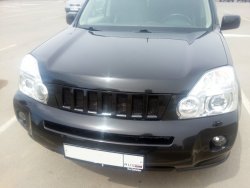 7 299 р. Решетка радиатора GENEFIELD Nissan X-trail 2 T31 дорестайлинг (2007-2011) (Неокрашенная)  с доставкой в г. Майкоп. Увеличить фотографию 2