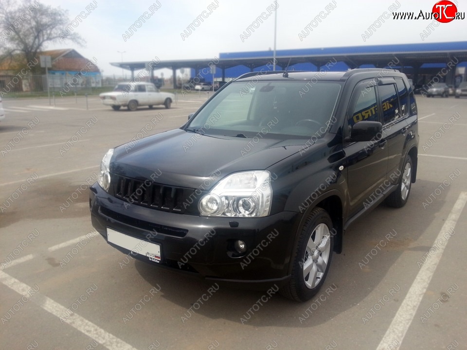 7 299 р. Решетка радиатора GENEFIELD Nissan X-trail 2 T31 дорестайлинг (2007-2011) (Неокрашенная)  с доставкой в г. Майкоп