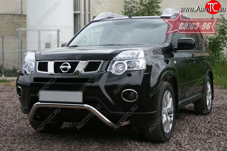 13 004 р. Защита переднего бампера Souz-96 (d60) Nissan X-trail 2 T31 рестайлинг (2010-2015)  с доставкой в г. Майкоп