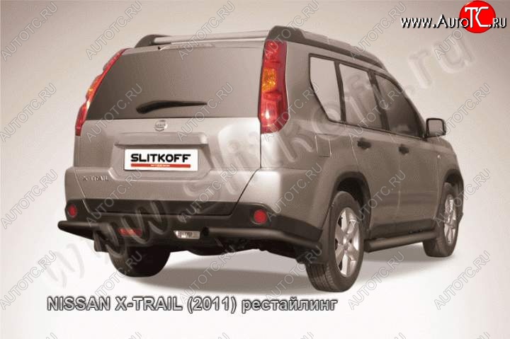 6 399 р. Уголки d57 Nissan X-trail 2 T31 дорестайлинг (2007-2011) (Цвет: серебристый)  с доставкой в г. Майкоп