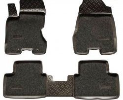 Комплект ковриков в салон Aileron 4 шт. (полиуретан, покрытие Soft) Nissan X-trail  2 T31 (2007-2011) дорестайлинг