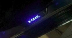 5 349 р. Накладки на порожки автомобиля СТ Nissan X-trail 2 T31 дорестайлинг (2007-2011)  с доставкой в г. Майкоп. Увеличить фотографию 2