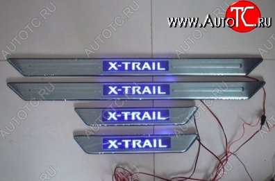 5 349 р. Накладки на порожки автомобиля СТ Nissan X-trail 2 T31 дорестайлинг (2007-2011)  с доставкой в г. Майкоп