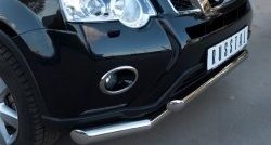 17 999 р. Защита переднего бампера (2 трубыØ76 и 63 мм, нержавейка) SLITKOFF  Nissan X-trail  2 T31 (2010-2015) рестайлинг  с доставкой в г. Майкоп. Увеличить фотографию 2