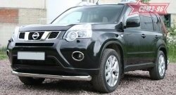 15 254 р. Защита переднего бампера одинарная Souz-96 (d76) Nissan X-trail 2 T31 рестайлинг (2010-2015)  с доставкой в г. Майкоп. Увеличить фотографию 2