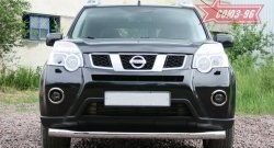 15 254 р. Защита переднего бампера одинарная Souz-96 (d76) Nissan X-trail 2 T31 рестайлинг (2010-2015)  с доставкой в г. Майкоп. Увеличить фотографию 3