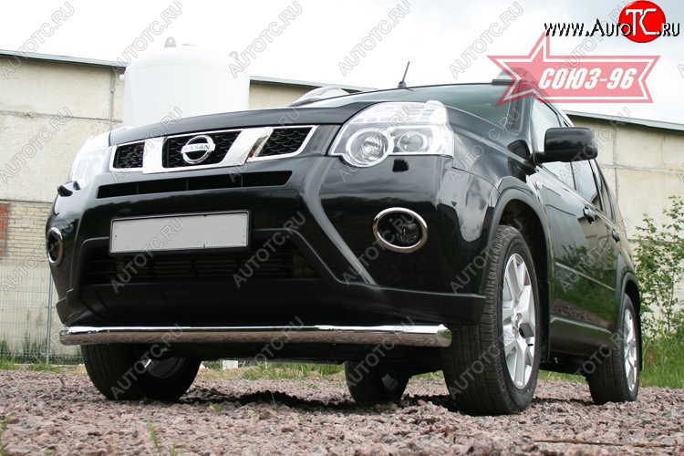 15 254 р. Защита переднего бампера одинарная Souz-96 (d76) Nissan X-trail 2 T31 рестайлинг (2010-2015)  с доставкой в г. Майкоп