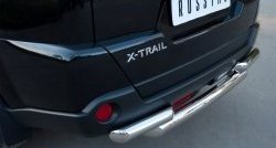 15 699 р. Защита заднего бампера (2 трубы Ø76, нержавейка) SLITKOFF Nissan X-trail 2 T31 рестайлинг (2010-2015)  с доставкой в г. Майкоп. Увеличить фотографию 2