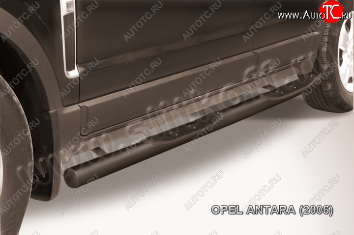 12 399 р. Защита порогов Slitkoff Opel Antara (2006-2010) (Цвет: серебристый)  с доставкой в г. Майкоп