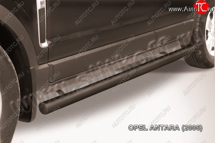 10 599 р. Защита порогов Slitkoff  Opel Antara (2006-2010) (Цвет: серебристый)  с доставкой в г. Майкоп