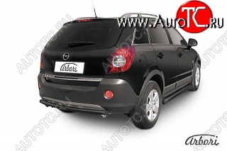 5 399 р. Защита заднего бампера Arbori (черная, 1 труба d57 mm). Opel Antara (2006-2010)  с доставкой в г. Майкоп