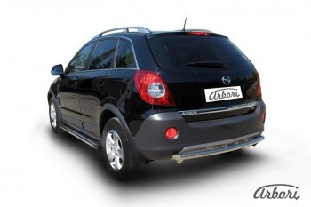 9 809 р. Защита заднего бампера Arbori (нержавейка, 1 труба d57 mm). Opel Antara (2006-2010)  с доставкой в г. Майкоп. Увеличить фотографию 2