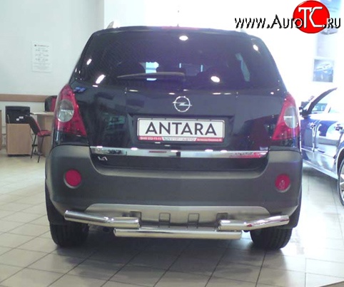 11 899 р. Защита заднего бампера d63.5 мм Металл Дизайн Opel Antara (2006-2010) (полированная нержавейка)  с доставкой в г. Майкоп
