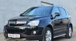 16 949 р. Защита переднего бампера (2 трубыØ63 и 42 мм, нержавейка) SLITKOFF  Opel Antara (2010-2015) рестайлинг  с доставкой в г. Майкоп. Увеличить фотографию 4