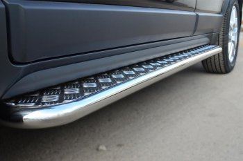 35 549 р. Защита порогов из круглой трубы диаметром 42 мм SLITKOFF v3  Opel Antara (2010-2015) рестайлинг  с доставкой в г. Майкоп. Увеличить фотографию 2