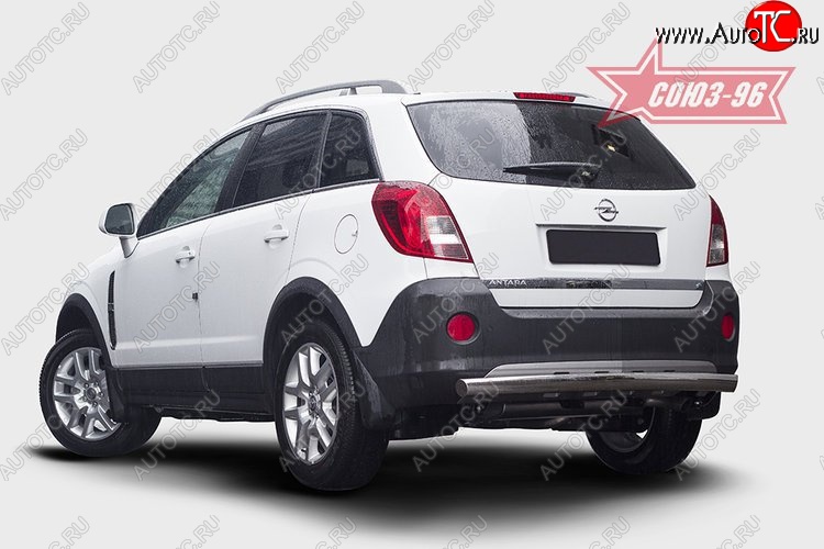 13 994 р. Защита заднего бампера из овальной трубы Souz-96 (в 76х42) Opel Antara рестайлинг (2010-2015)  с доставкой в г. Майкоп