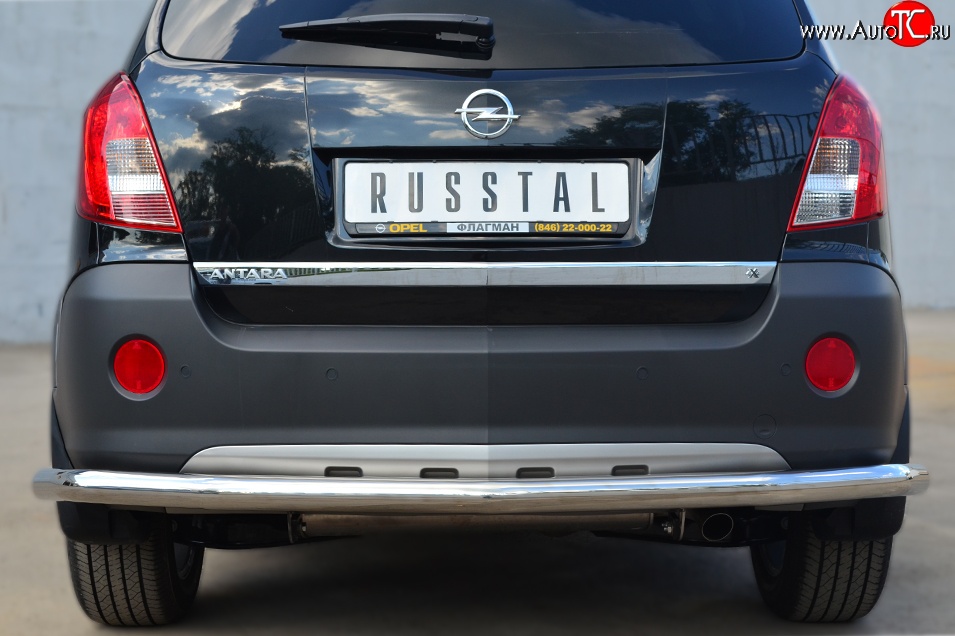 16 749 р. Одинарная защита заднего бампера из трубы диаметром 63 мм SLITKOFF Opel Antara рестайлинг (2010-2015)  с доставкой в г. Майкоп