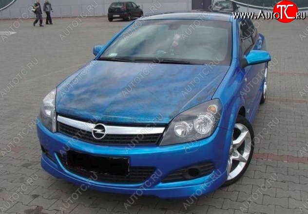 2 999 р. Накладка на передний бампер OPC-Line Opel Astra H GTC хэтчбек 3 дв. рестайлинг (2006-2011) (Неокрашенная)  с доставкой в г. Майкоп