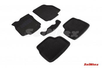 Коврики салона (ворсовые, 3D) Seintex Opel Astra H хэтчбек 5дв дорестайлинг (2004-2007) (черный)