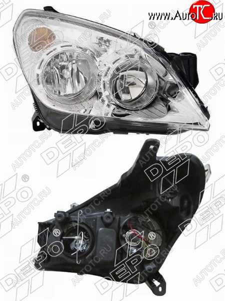 11 449 р. Правая фара DEPO Opel Astra H седан рестайлинг (2007-2009)  с доставкой в г. Майкоп