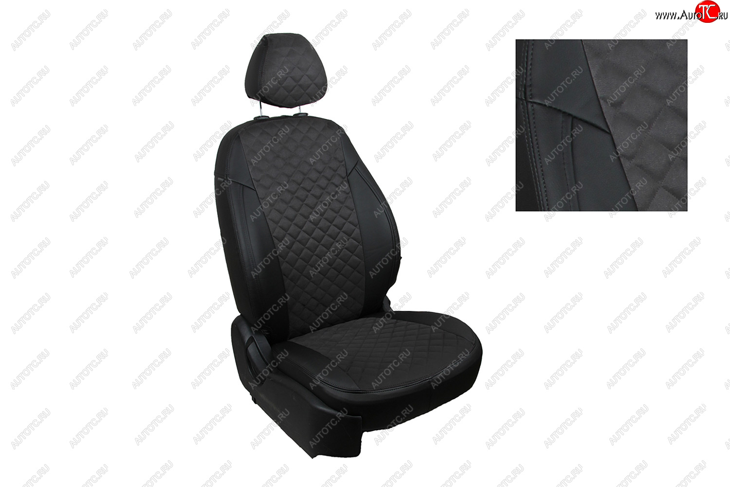 7 549 р. Чехлы для сидений Seintex Ромб Алькантара  Opel Astra  H (2004-2015) хэтчбек 5дв дорестайлинг, хэтчбек 5дв рестайлинг (Цвет: черный)  с доставкой в г. Майкоп