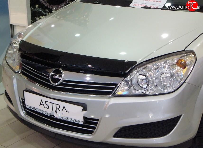 3 299 р. Дефлектор капота NovLine Opel Astra H универсал рестайлинг (2007-2015)  с доставкой в г. Майкоп