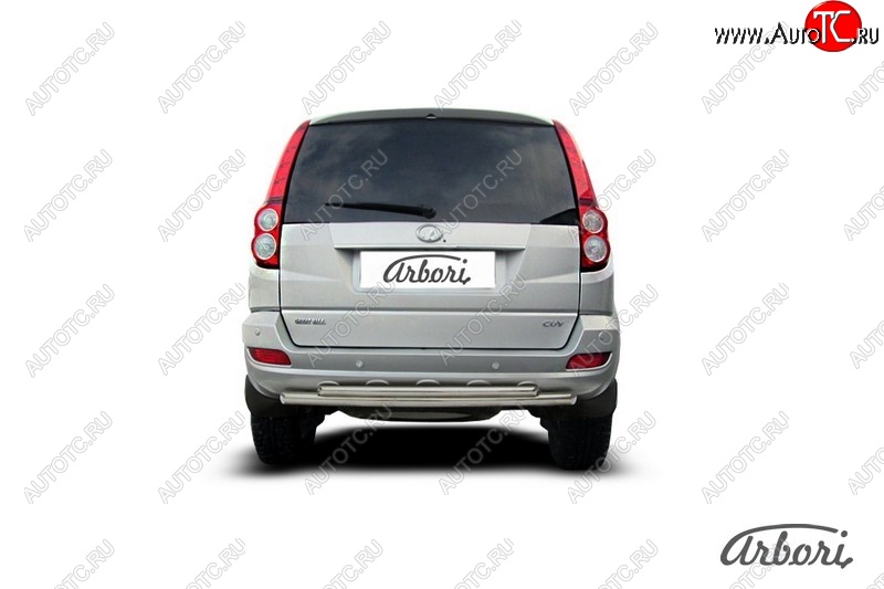 10 772 р. Защита заднего бампера Arbori (нержавейка, 2 трубы d57 и 42 mm). Great Wall Hover H5 (2010-2017)  с доставкой в г. Майкоп