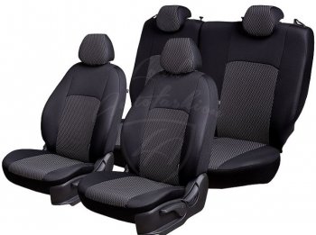 5 349 р. Чехлы для сидений Lord Autofashion Дублин (жаккард) Opel Astra H универсал (2004-2007) (Черный, вставка Прямоугольник черный)  с доставкой в г. Майкоп. Увеличить фотографию 2