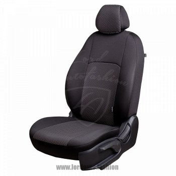 Чехлы для сидений Lord Autofashion Дублин (жаккард) Opel Astra H универсал (2004-2007) (Черный, вставка Сеул серый)