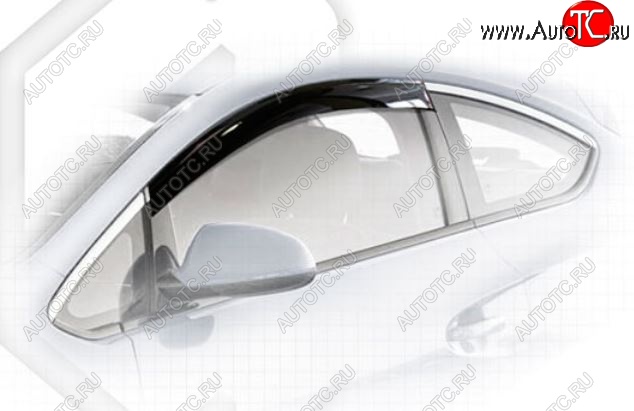 1 839 р. Дефлектора окон CA-Plastiс Opel Astra J GTC (2011-2018) (Classic полупрозрачный, Без хром.молдинга)  с доставкой в г. Майкоп