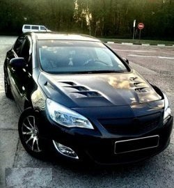 15 199 р. Пластиковый капот Sport Opel Astra J хэтчбек 5 дв. дорестайлинг (2009-2012) (Неокрашенный)  с доставкой в г. Майкоп. Увеличить фотографию 5