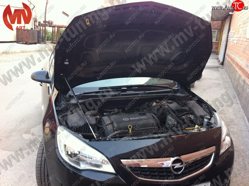 2 969 р. Упор капота MV-Tuning (одинарный) Opel Astra J хэтчбек 5 дв.  рестайлинг (2012-2017)  с доставкой в г. Майкоп