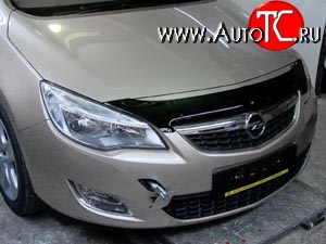 2 699 р. Дефлектор капота NovLine (короткий) (хетчбек) Opel Astra J хэтчбек 5 дв. дорестайлинг (2009-2012)  с доставкой в г. Майкоп