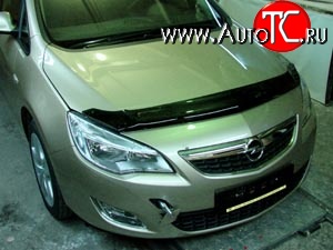 4 599 р. Дефлектор капота NovLine Opel Astra J хэтчбек 5 дв. дорестайлинг (2009-2012)  с доставкой в г. Майкоп