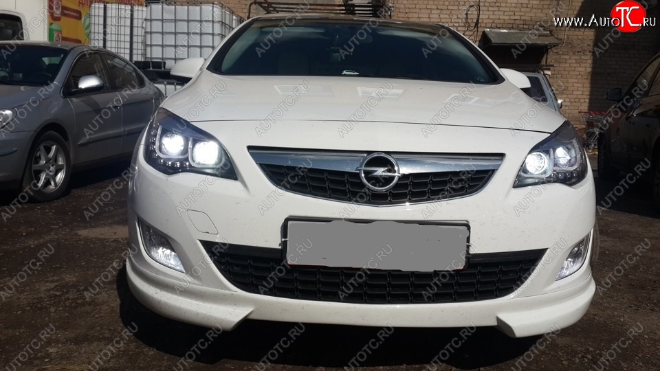 5 499 р. Накладка на передний бампер RIEGER Opel Astra J хэтчбек 5 дв. дорестайлинг (2009-2012) (Неокрашенная)  с доставкой в г. Майкоп