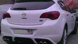 5 499 р. Накладка на задний бампер IRMSCHER Opel Astra J хэтчбек 5 дв.  рестайлинг (2012-2017) (Неокрашенная)  с доставкой в г. Майкоп. Увеличить фотографию 2