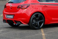 5 499 р. Накладка на задний бампер IRMSCHER Opel Astra J хэтчбек 5 дв.  рестайлинг (2012-2017) (Неокрашенная)  с доставкой в г. Майкоп. Увеличить фотографию 3