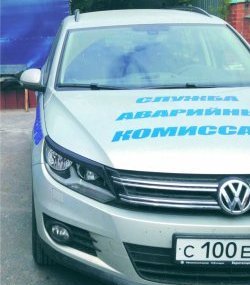 1 859 р. Реснички Sport на фары Volkswagen Tiguan NF рестайлинг (2011-2017) (Неокрашенные)  с доставкой в г. Майкоп. Увеличить фотографию 2