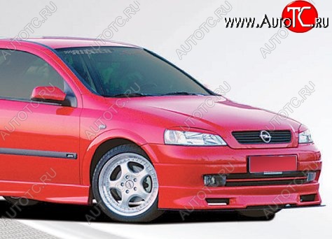 11 549 р. Накладка на передний бампер CT Opel Astra G седан (1998-2005) (Неокрашенная)  с доставкой в г. Майкоп