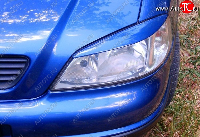1 699 р. Реснички на фары KAMEI Opel Astra G седан (1998-2005) (Неокрашенные)  с доставкой в г. Майкоп