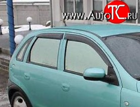 999 р. Комплект дефлекторов окон (ветровиков) 4 шт. (5 дверей) Russtal Opel Corsa C (2000-2006)  с доставкой в г. Майкоп