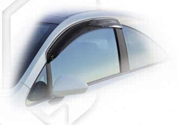 Дефлектора окон CA-Plastic Opel Corsa D 2-ой рестайлинг, хэтчбэк 3 дв. (2011-2014) (Classic полупрозрачный)