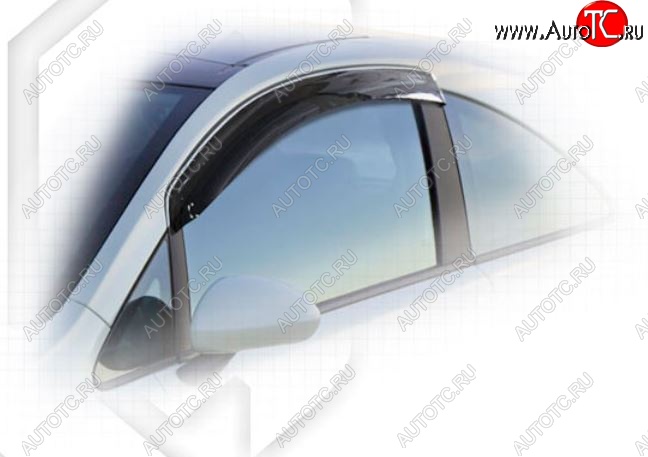 1 799 р. Дефлектора окон CA-Plastic Opel Corsa D 2-ой рестайлинг, хэтчбэк 3 дв. (2011-2014) (Classic полупрозрачный)  с доставкой в г. Майкоп