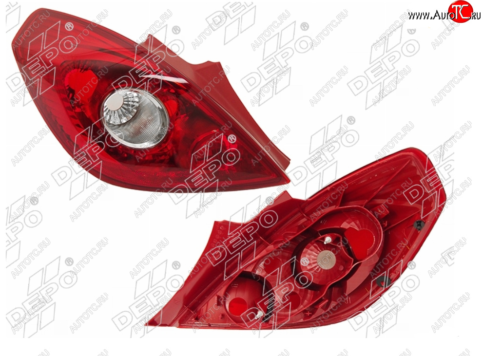 6 549 р. Левый фонарь задний DEPO Opel Corsa D 2-ой рестайлинг, хэтчбэк 3 дв. (2011-2014)  с доставкой в г. Майкоп