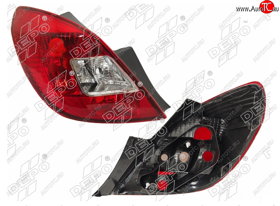 2 899 р. Левый фонарь задний DEPO Opel Corsa D   дорестайлинг, хэтчбэк 5 дв. (2006-2010)  с доставкой в г. Майкоп