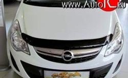 Дефлектор капота NovLine Opel Corsa D  2-ой рестайлинг, хэтчбэк 5 дв. (2011-2014)
