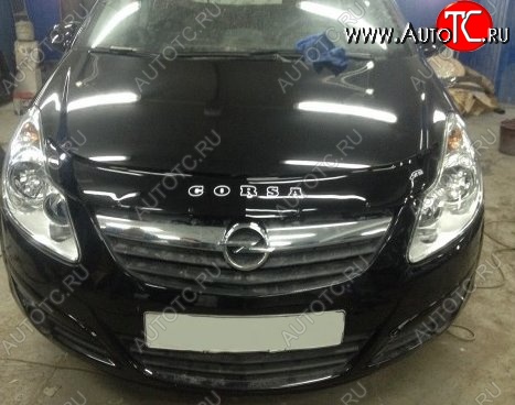 999 р. Дефлектор капота Russtal Opel Corsa D   дорестайлинг, хэтчбэк 5 дв. (2006-2010)  с доставкой в г. Майкоп
