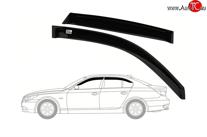 2 249 р. Дефлекторы окон SIM 5 d Opel Corsa D 1-ый рестайлинг, хэтчбэк 5 дв. (2010-2011)  с доставкой в г. Майкоп