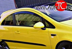 1 394 р. Дефлекторы окон (ветровики) Novline 2 шт. Opel Corsa D дорестайлинг, хэтчбэк 3 дв. (2006-2010)  с доставкой в г. Майкоп